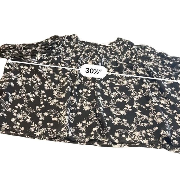 TERRA& Sky  black floral BOHO blouse size 4X - Picture 7 of 8